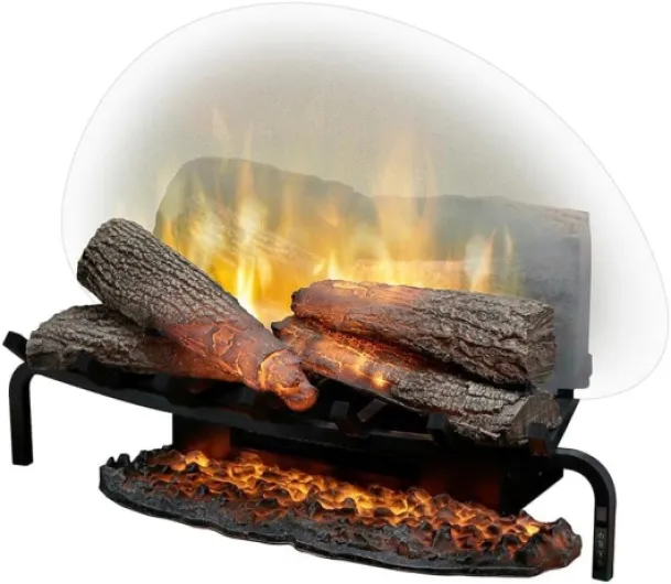 Dimplex Revillusion Electric Fireplace Log Insert - 25 Inch Faux Wooden Logs, Plug in Electric Heater + Glowing Ash Mat; Remote Control Included - Supplemental Zone Heat - Model #RLG25 25 Inch Traditional Log Insert + Ash Mat