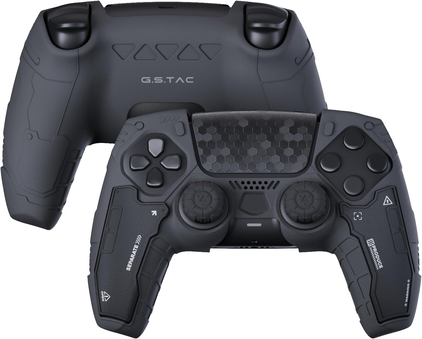 G.S.TAC Tactical PS5 Controller Skin Set, Anti-Slip Silicone Protective Cover Skin Case for PS5 Wireless Controller with 2 Thumb Grip Caps and 2 Stickers - for Black Myth: Wukong