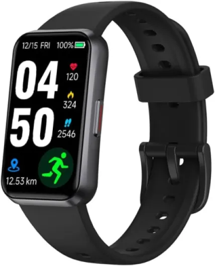 Fitness Trackers,Smart Band 24/7 Health Monitoring,Blood Oxygen Heart Rate Sleep Monitor,Calorie Pedometer Steps Counter Activity watchs/Notifications for iOS/Android Black