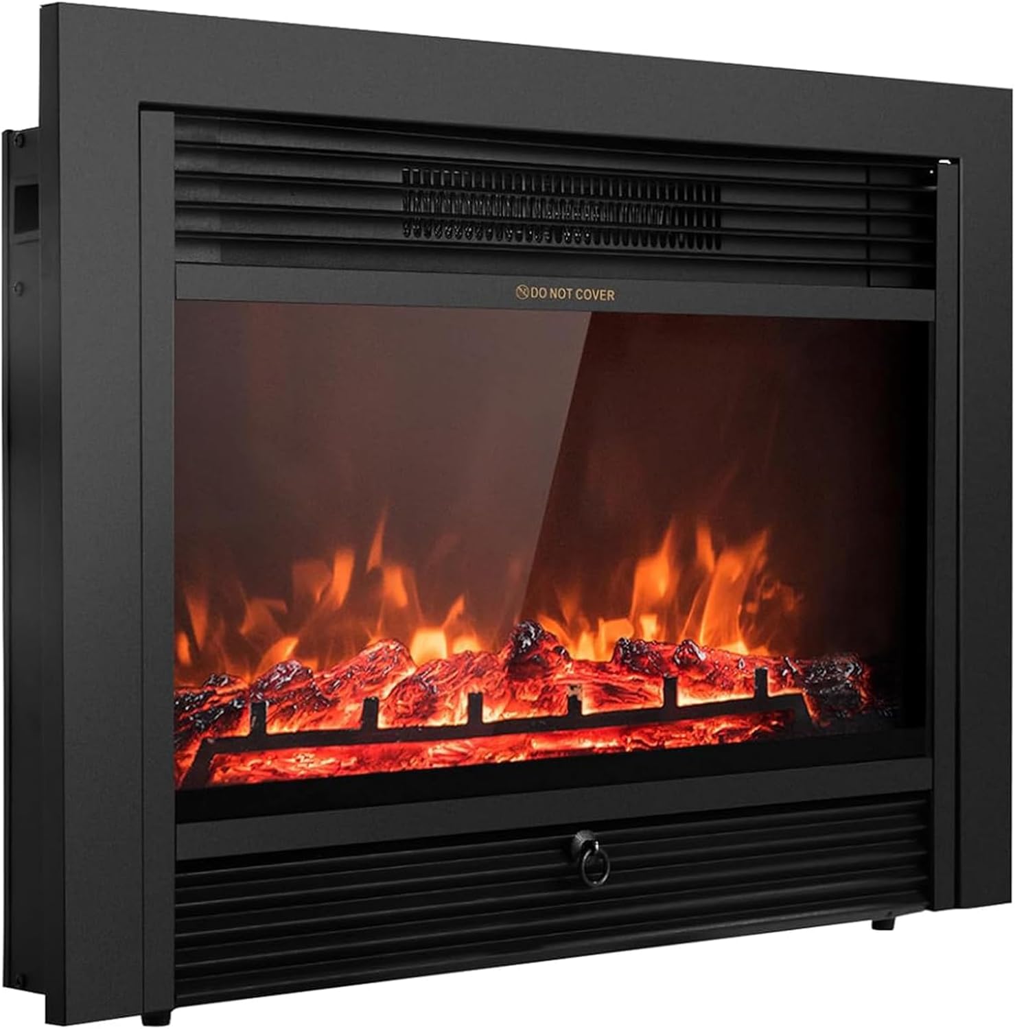 28.5" Electric Fireplace Insert, Wall Recessed/Mounted, Freestanding Fireplace with Remote Control, 3 Color Adjustable Flames, 2 Modes Heat, 8 H Timer, 5 Brightness Settings, 750/1500W Heater 28.5-inches