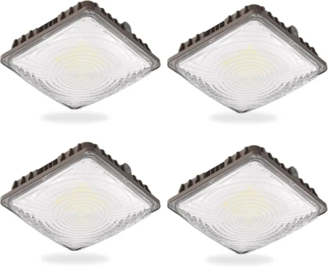 40W LED Canopy Light, 6000LM LED Canopy Lights Outdoor, IP65 Waterproof Canopy Light for Gas Station Industrial Lighting Garage Barn Shop Carport Warehouse Building Entrance UL Listed, 4 Pack 40W 4PACK