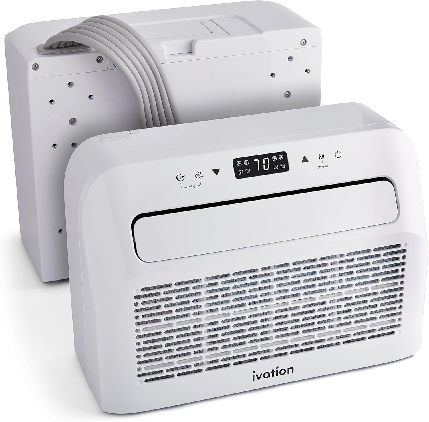 6,500 BTU Camper Air Conditioner - Portable Over-the-Window Sill AC, Fan & Dehumidifier for RV, Caravan & Motorhome - Digital Display, Temperature Control, Timer, Sleep Mode, Whisper Quiet