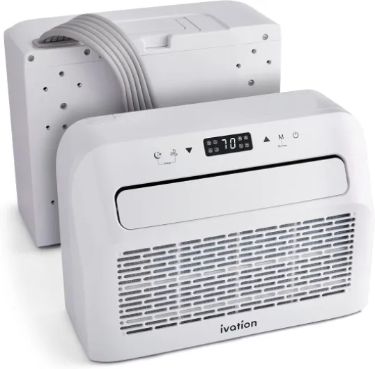 6,500 BTU Camper Air Conditioner - Portable Over-the-Window Sill AC, Fan & Dehumidifier for RV, Caravan & Motorhome - Digital Display, Temperature Control, Timer, Sleep Mode, Whisper Quiet