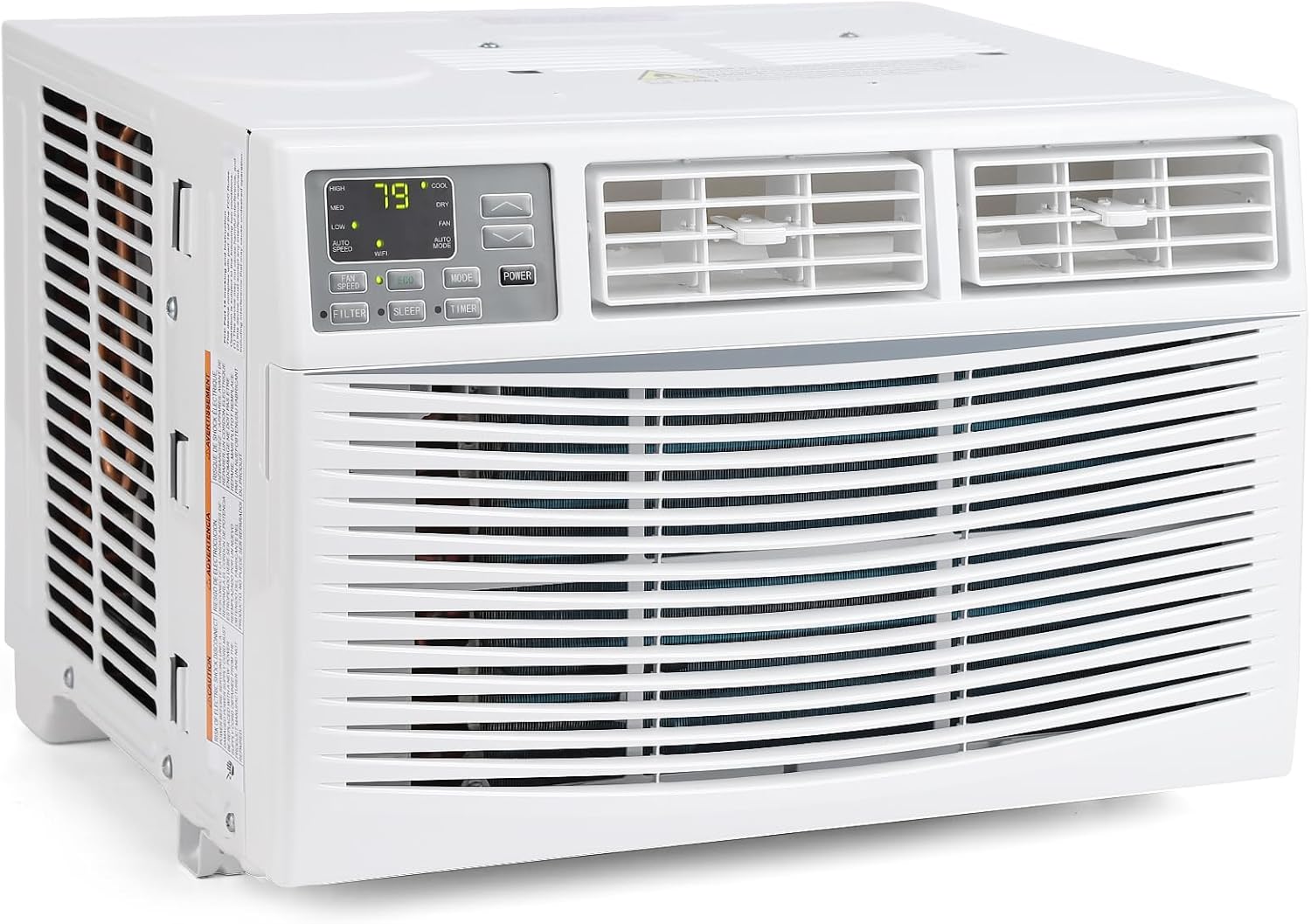 8,000 BTU Smart Air Conditioner Window Unit with Heat and Dehumidifier - Cools 350 Sq.Ft, 11.4 CEER Energy Efficient, Quiet Operation, 3 Fan Levels, Remote＆ Smart App, Easy Install, White