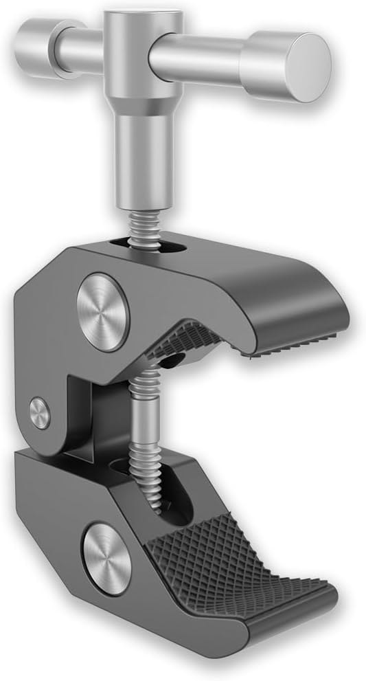 Super Clamp with 1/4" and 3/8" Thread Ideal Magic arm clamp with Rotary Handle for Photography, Tripod, Lights, Umberellas, DSLR Cameras, Shelves, Rods, Light Stands - Fully Adjustable