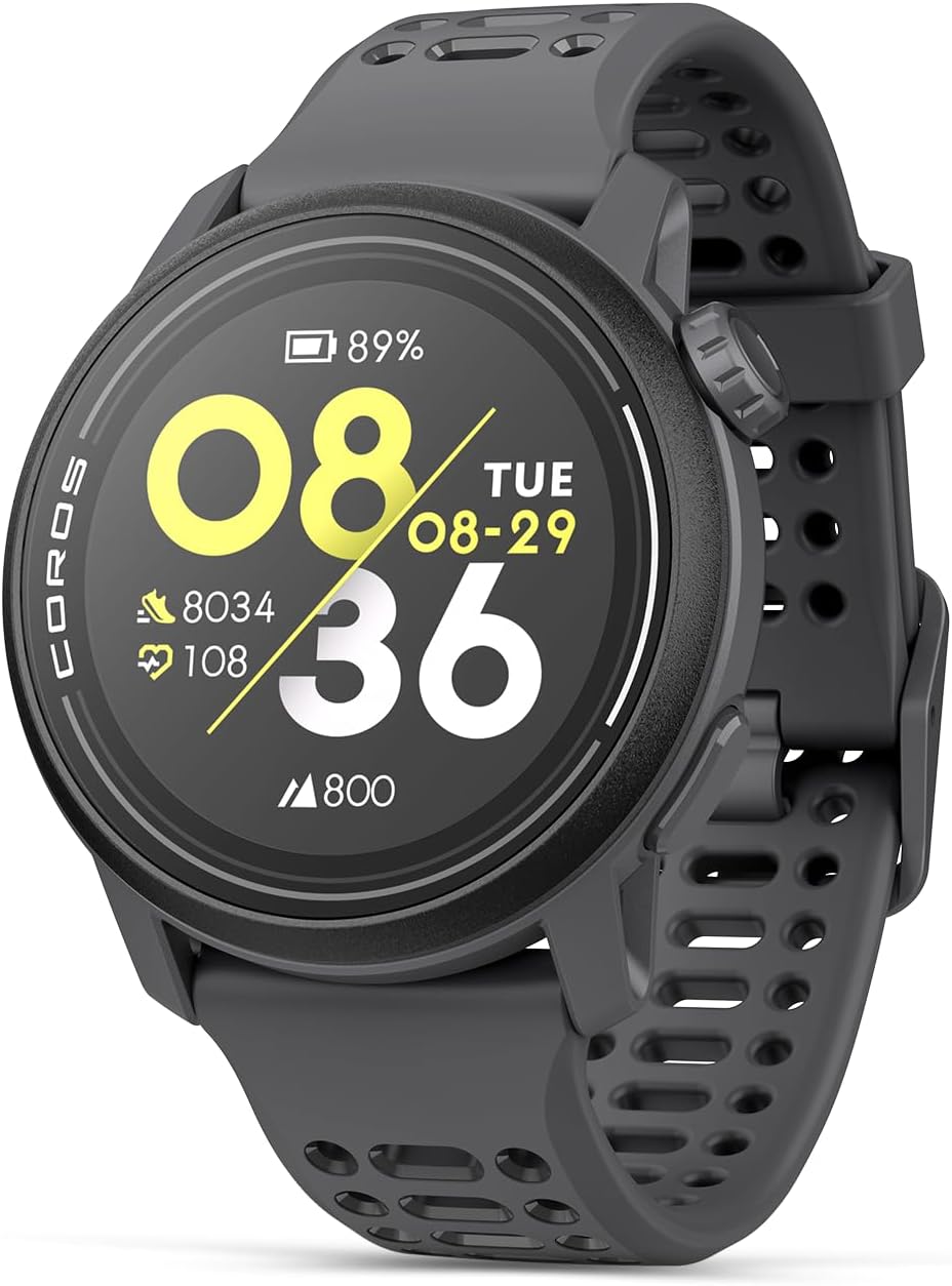PACE 3 GPS Sport Watch - Lightweight, Comfortable Running Watch, 17-Day Battery Life, Accurate GPS, Heart Rate Monitor, Navigation, Sleep Tracking, Training Plan, Run, Bike - Black Silicone Silicone Band Black