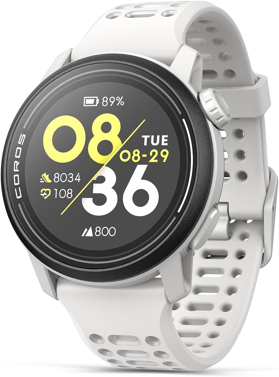PACE 3 GPS Sport Watch–Lightweight, Comfortable Running Watch, 17-Day Battery Life, Accurate GPS, Heart Rate Monitor, Navigation, Sleep Tracking, Training Plan, Run, Bike - White Silicone Silicone Band White