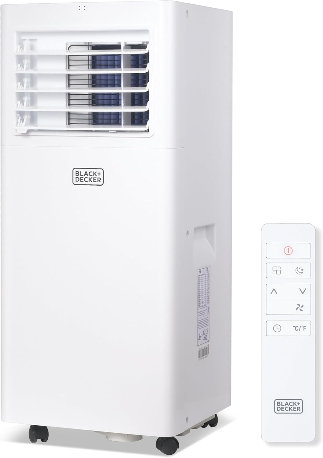 BLACK+DECKER Portable Air Conditioner, 8,500 BTU for Rooms Up To 350 Sq - Ft., Portable AC with Full Function Remote Control & Window Kit, BPACT05SM, White White - 8,500 BTU 1 Count (Pack of 1)