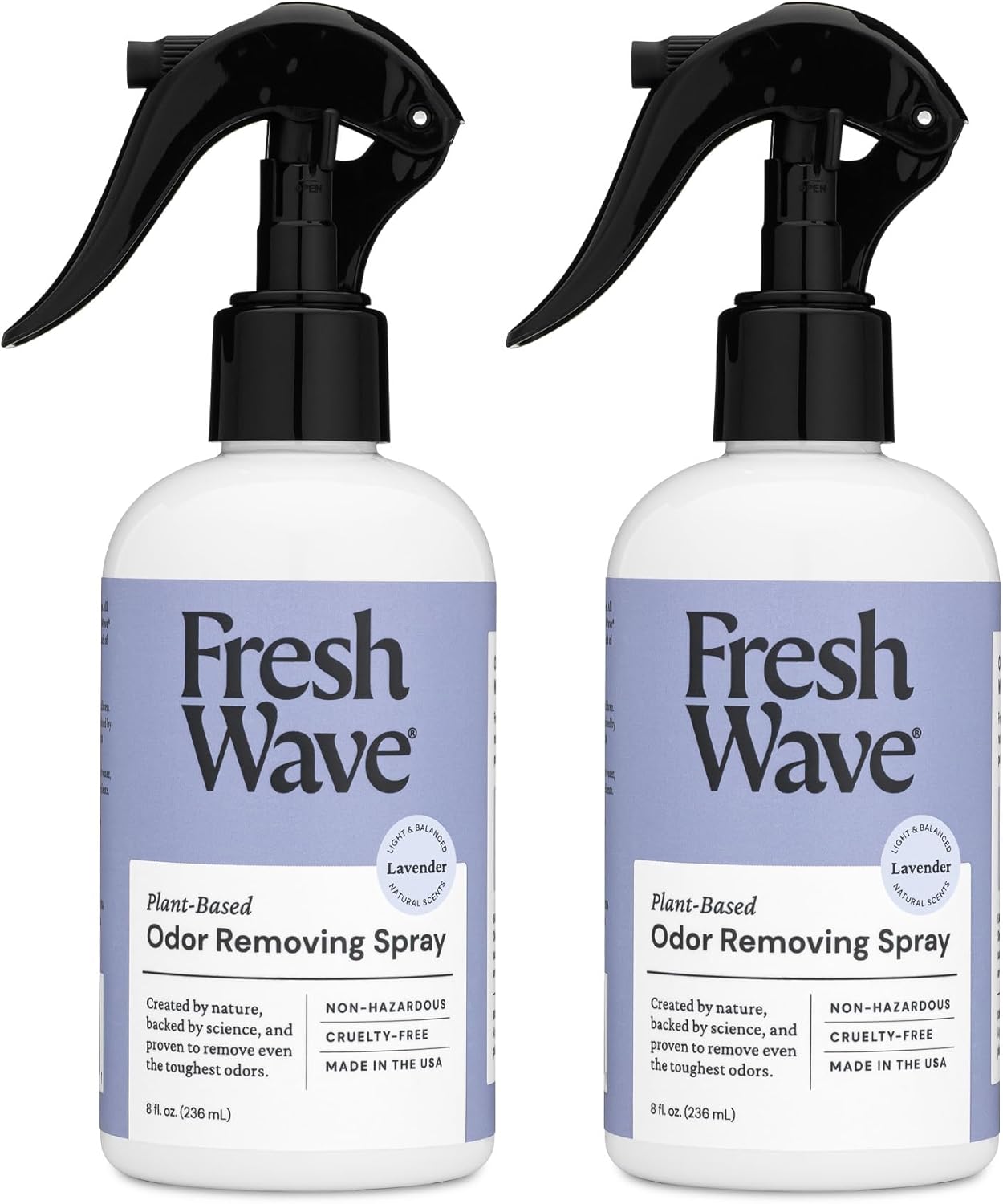 Lavender Scent Odor Removing Spray, 8 fl - oz - - Pack of 2 - Odor Absorber for Home, Furniture, Fabrics & Trash - Safer Odor Relief Lavender 8 Fl Oz (Pack of 2)