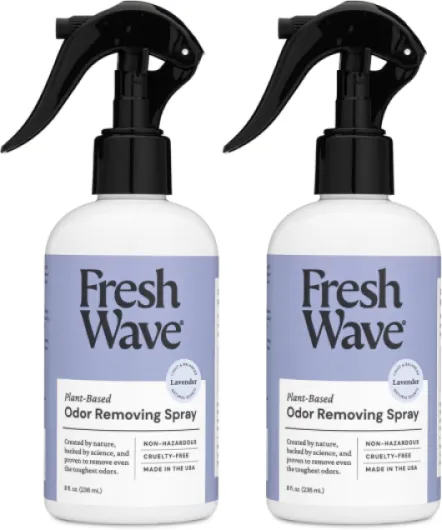 Lavender Scent Odor Removing Spray, 8 fl - oz - - Pack of 2 - Odor Absorber for Home, Furniture, Fabrics & Trash - Safer Odor Relief Lavender 8 Fl Oz (Pack of 2)