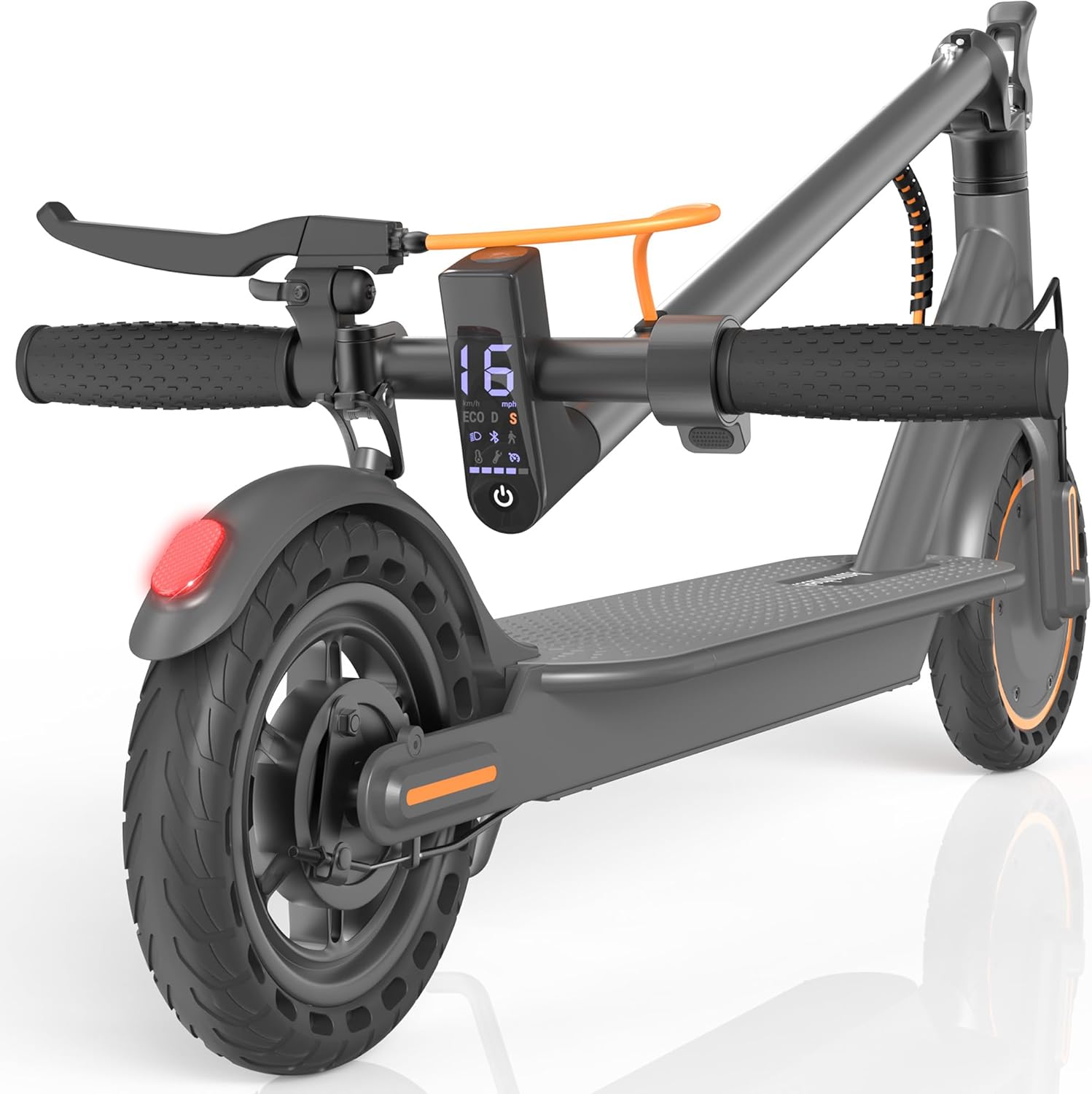 Electric Scooter for Adults, Folding E Scooter with 350W/500W Motor 16-24 Mph Top Speed, Max 15-60 Miles Long Range, 6.5''/8.5''/10''/14'' Solid Tires Commuting Scooters, Dual Brakes, APP 8.5in-16mph-5.2Ah
