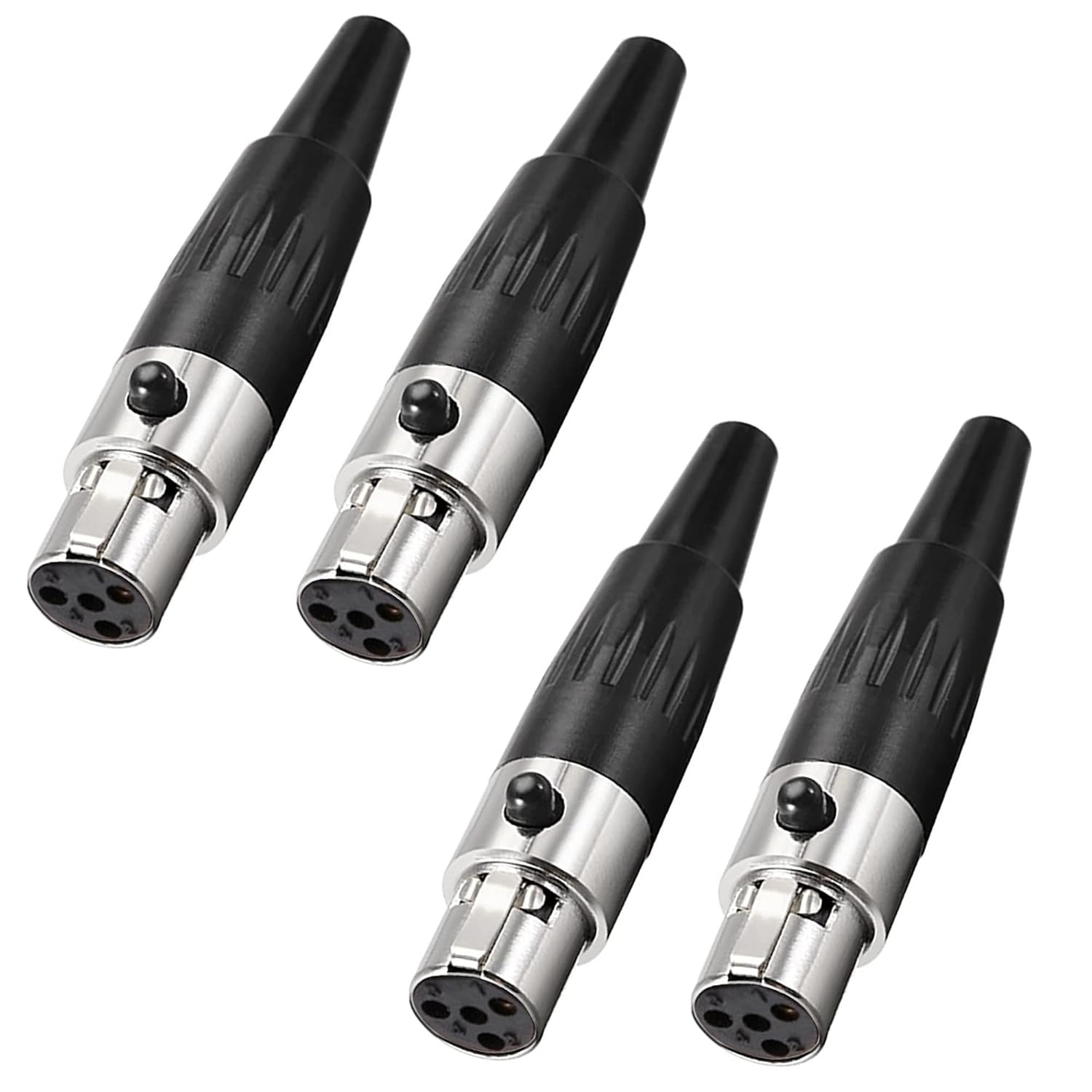 4 Pin Mini XLR Connector TA4F Adapter Female Plug Mic Microphone Audio Connector,Mini XLR Cable Ends Replacement F-Plug Audio Socket-4PCS… 4Pin Mini XLR Female