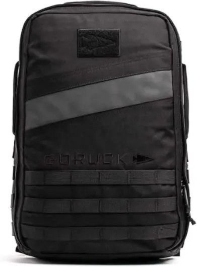 Rucker 4.0 20L Black - Purpose Built Rucking Backpack, Military Weight Training Rucksack w/Ruck Plate Pocket and Extra Padded Straps - Purpose Built, w/Ruck Plate Pocket, Extra Padded Straps Black With Black Embroidery 20L