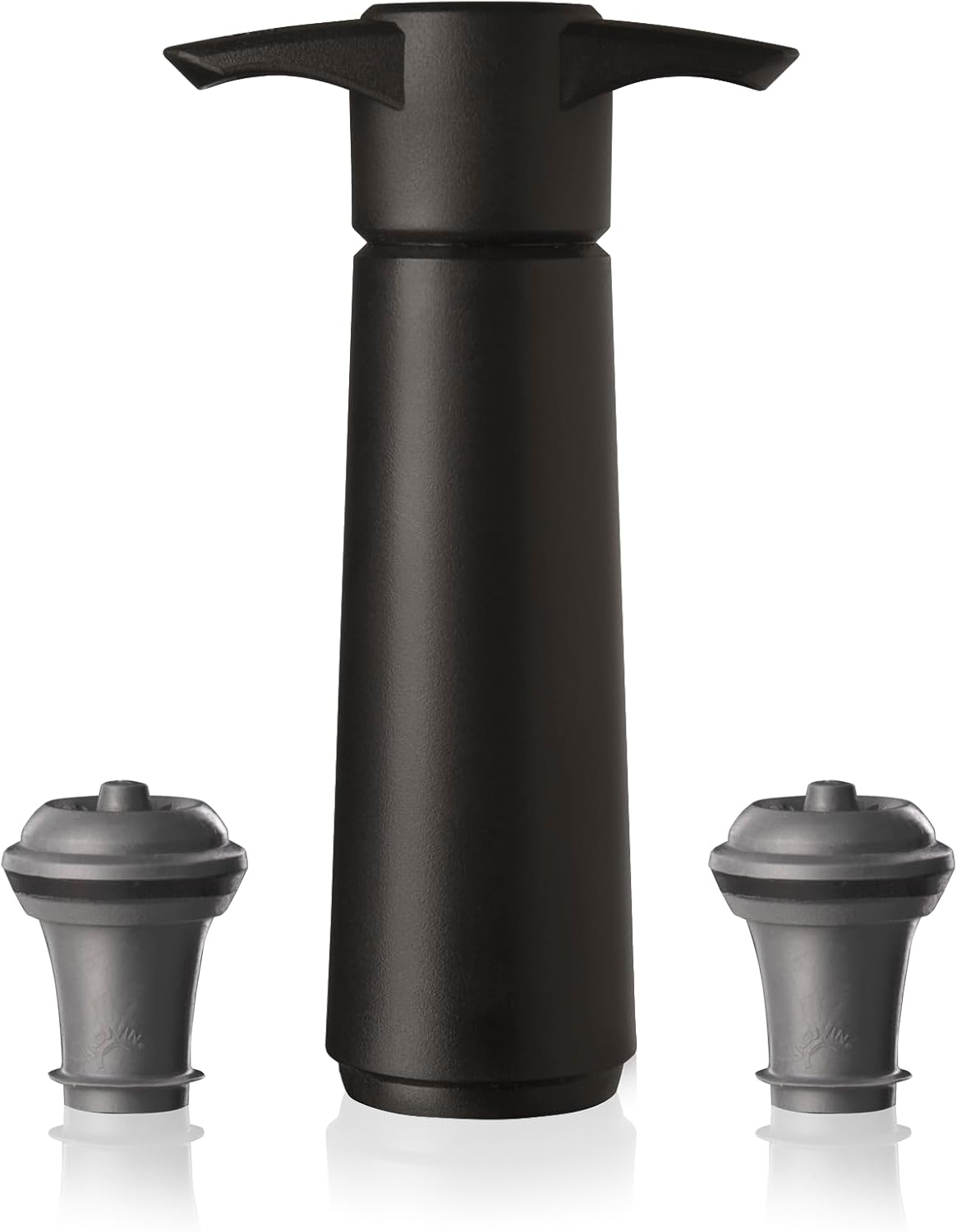 Original Wine Saver with 2 Vacuum Bottle Stoppers – Black Wine Preserver Pump for Red or White Wine – Manual Air Remover System – Airtight Seal – Keep Wine Fresh Longer Black 2 Stoppers