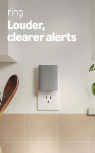 Chime (Newest Model) — Enhanced audio for real-time alerts you can hear from anywhere, easy plug-in setup, simple wifi & Bluetooth connectivity, sleek design, White