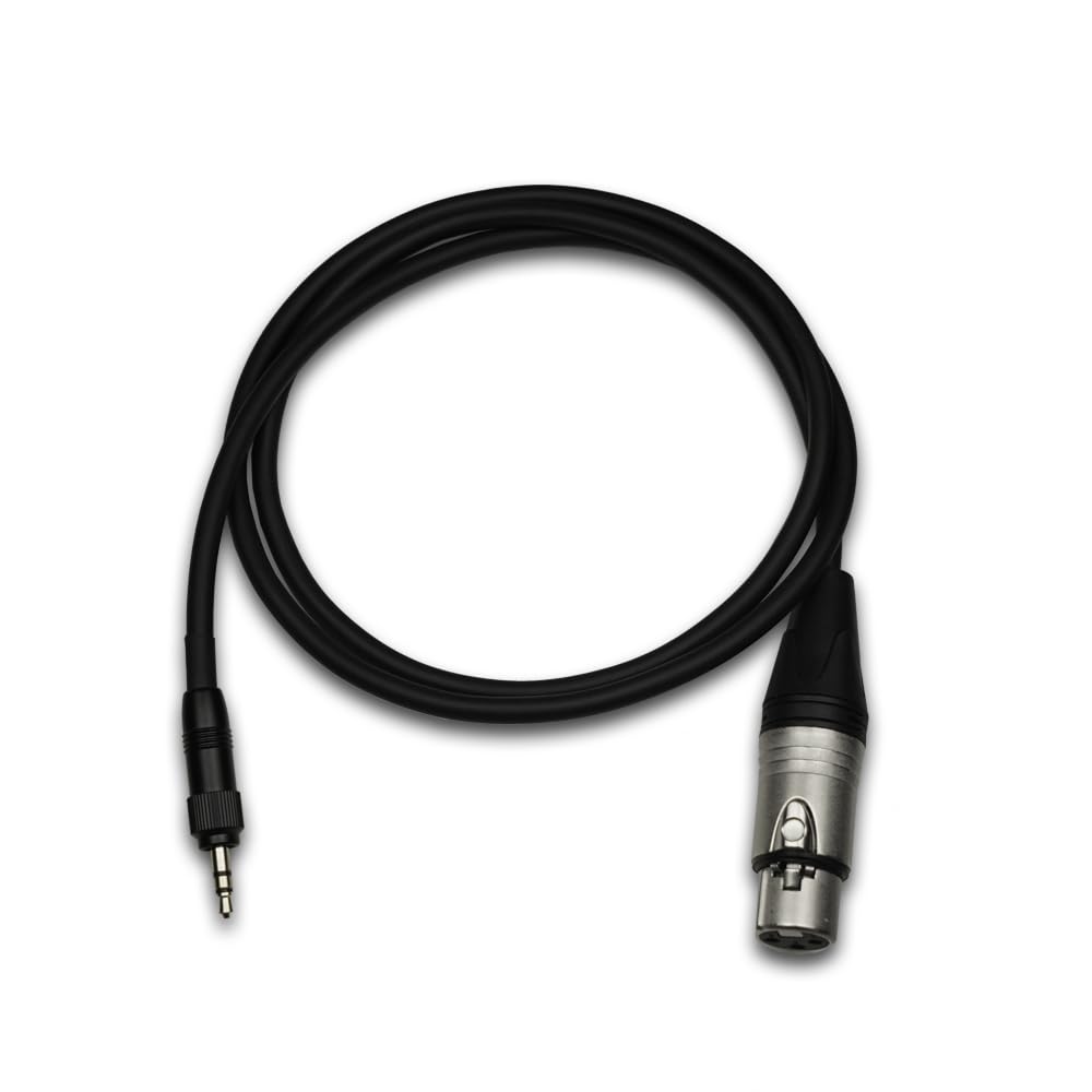 XLR to 3.5mm Adapter Cable 3.3ft 3 Pin XLR Female to Locking 1/8 inch Unbalanced Microphone Audio Cable, XLR Female to 3.5mm Male Cable for Microphone Camcorders DSLR Cameras and More