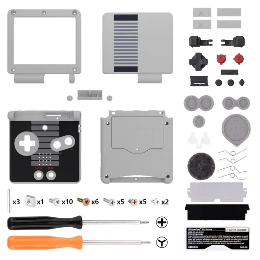 IPS Ready Upgraded eXtremeRate Classic NES Style Custom Replacement Housing Shell for Gameboy Advance SP GBA SP – Compatible with Both IPS & Standard LCD – Console & Screen NOT Included