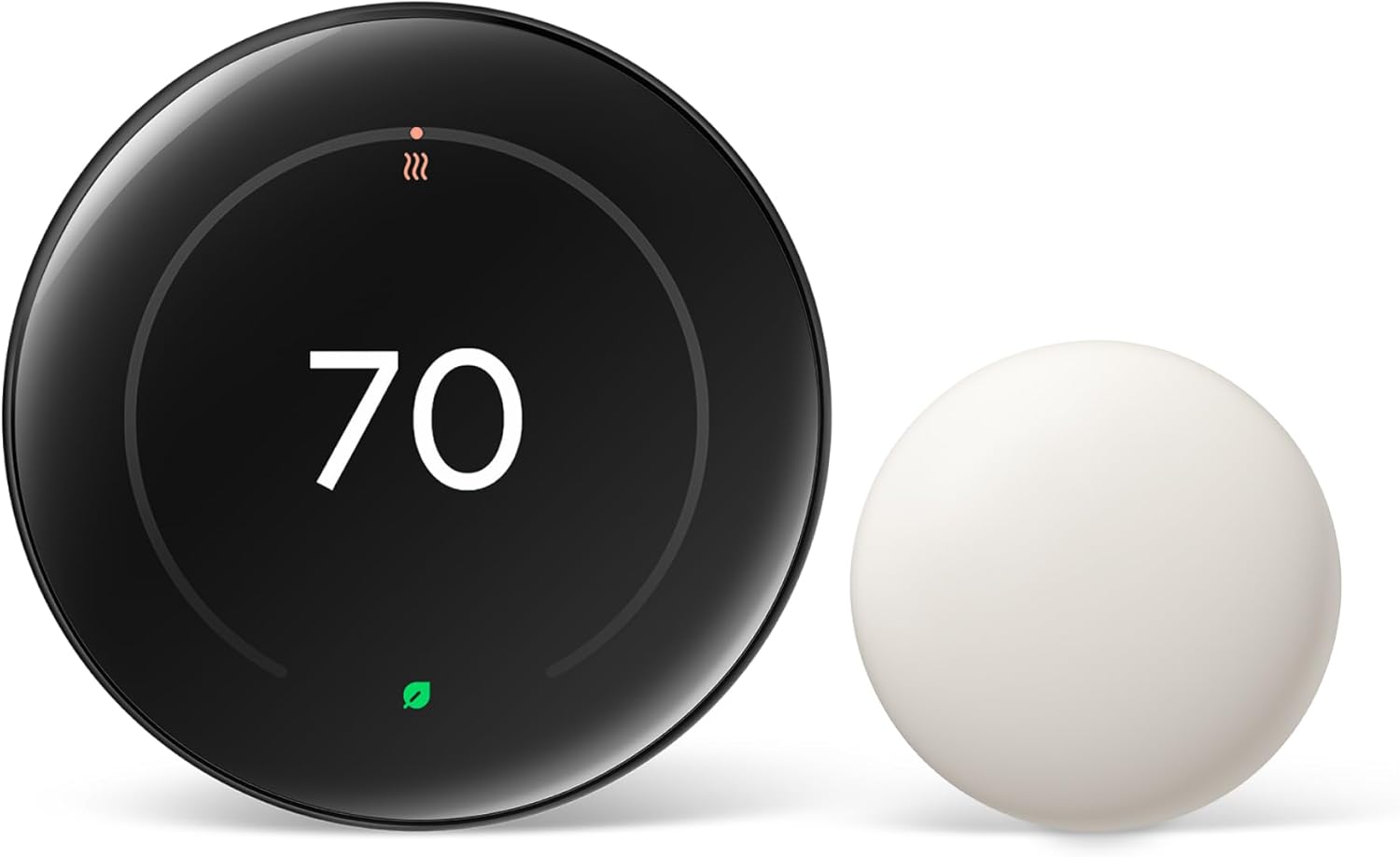 Nest Learning Thermostat (4th gen) + Nest Temperature Sensor (2nd gen) - Obsidian Polished Obsidian