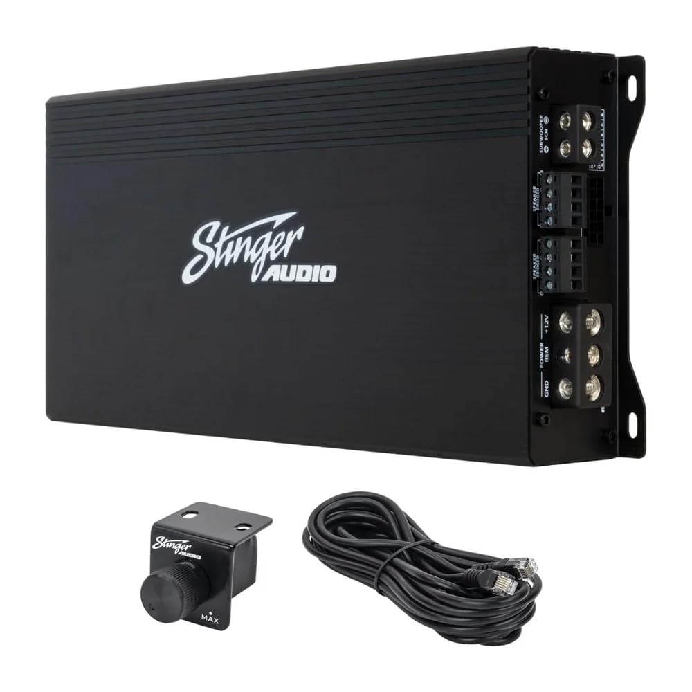 Audio MT-1000.5 1200 Watt RMS 5-Channel Car Audio Amplifier, Class D, Hexfet Mosfet, Crossover High-Pass/Low-Pass Filter, Subsonic Filter, Remote Subwoofer Bass Knob, Bass Boost Q