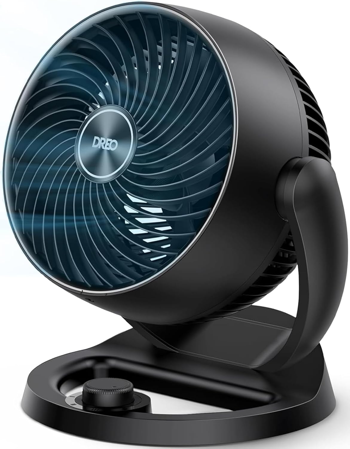 Fan for Bedroom, 12 Inches, 70ft Powerful Airflow, 28db Quiet Table Air Circulator Fans for Whole Room, 120° Adjustable Tilt, 3 Speeds, Desktop Fan for Home, Office, Kitchen Black