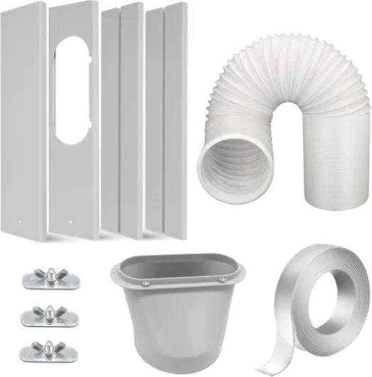 Portable Air Conditioner Window Kit with 5.9” Exhaust Hose, Adjustable Universal Window Seal for AC Unit… 5.9 inch with hose