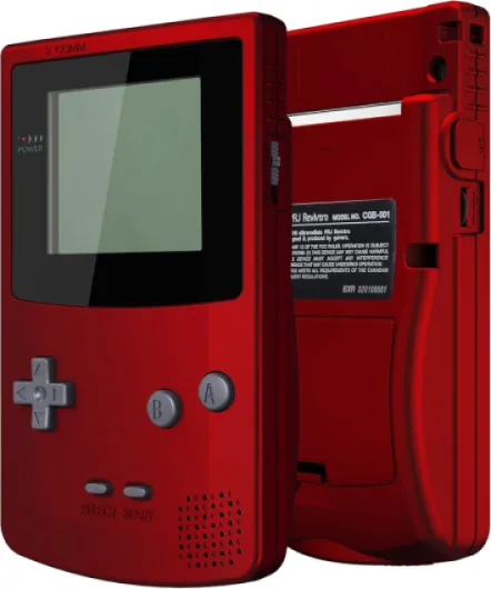 IPS Ready Upgraded eXtremeRate Scarlet Red Replacement Shell Full Housing Cover with Buttons for Gameboy Color – Fit for GBC OSD IPS & Regular IPS & Standard LCD – Console & IPS Screen NOT Included