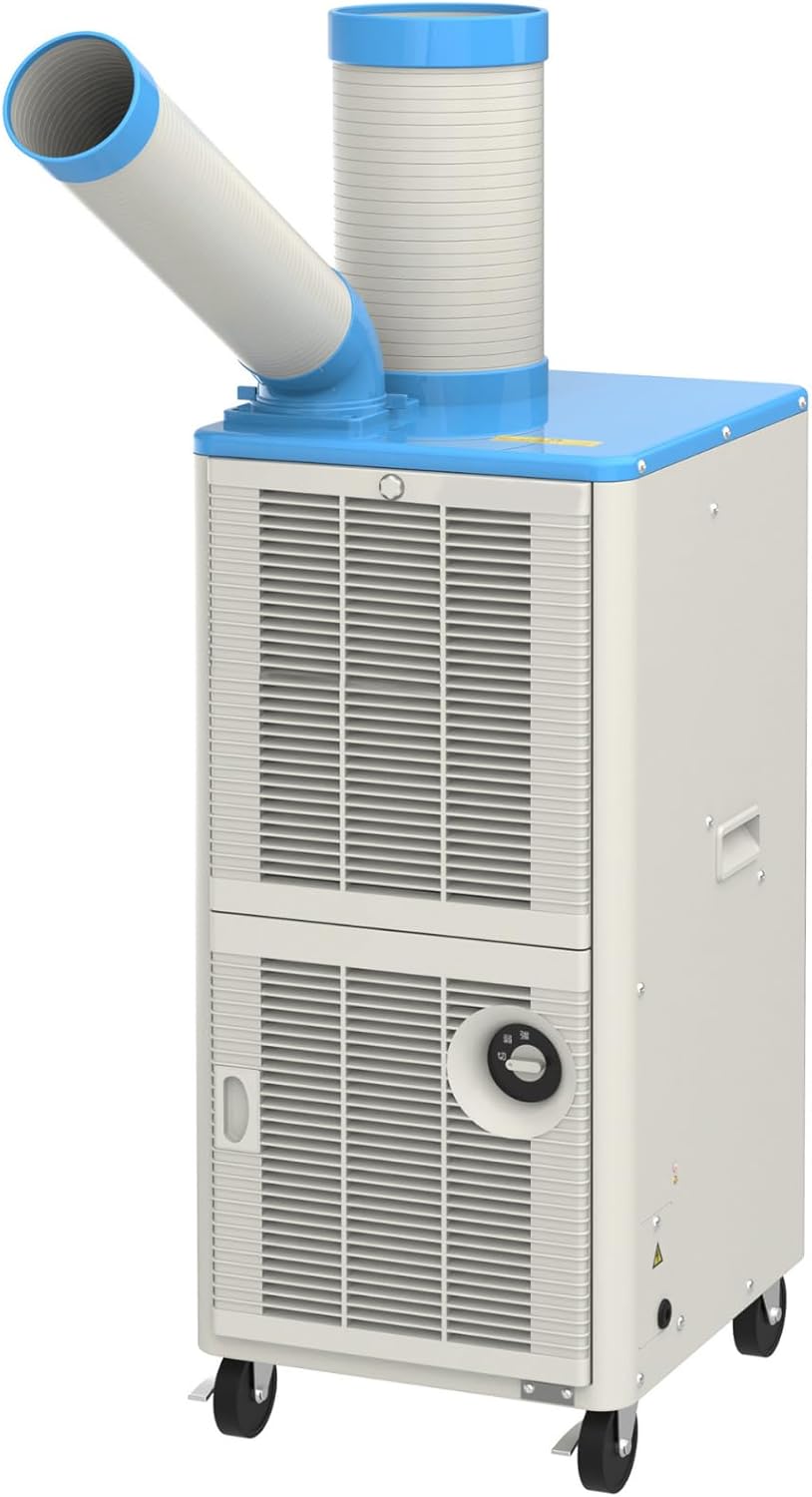Spot Cooler Portable Air Conditioner – Industrial Grade Dual Hose Commercial AC Unit for Indoor & Outdoor Use, 9550-BTU, R32 Refrigerant