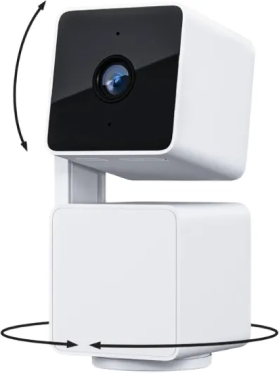 Cam Pan v3, Indoor/Outdoor IP65-Rated 1080p Pan/Tilt/Zoom Wi-Fi Smart Home Security Camera with Color Night Vision, 2-Way Audio, Compatible with Alexa & Google Assistant, Free Expert Setup White 1-pack