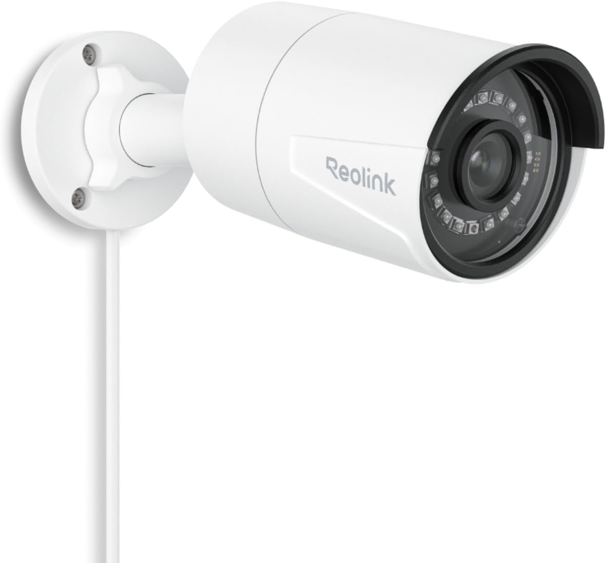 5MP Security PoE IP Camera, Person/Vehicle/Pet Detection, Time-Lapse, 100ft IR Night Vision, Work with Smart Home, Support 512GB SD Card, Surveillance Outdoor Indoor, RLC-510A White