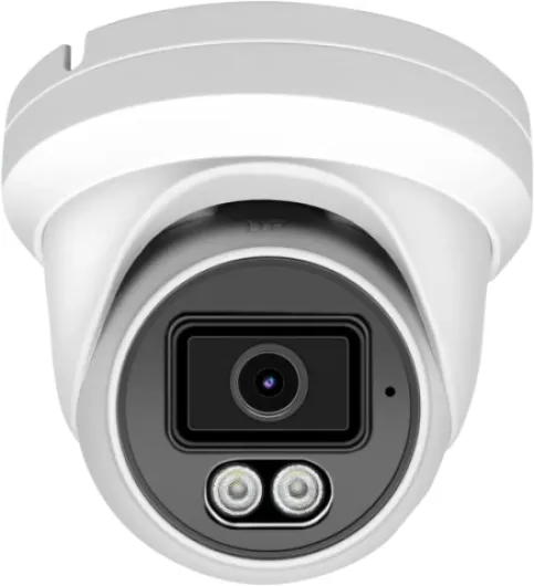 4MP PoE IP Turret Dome Camera with Microphone/Audio, IP Security Camera Outdoor Rated, Waterproof IP66, 108° Wide Angle 2.8mm Lens (Regular IR)