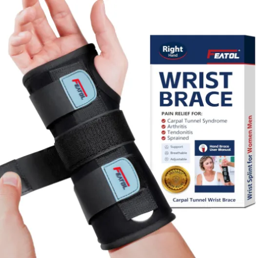 Wrist Brace Hand Brace, Carpal Tunnel Wrist Splint Night Support for Women Men, Pain Relief Support -Tendonitis, Arthritis, Sprain, Right Hand, Small/Medium Small/Medium (Pack of 1) Right Hand -Black