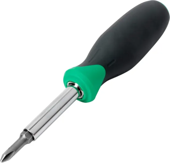 6-in-1 Multi-Bit Screwdriver/Nut Driver, Multicolor(Silver, Northern Glow Green, Grey)