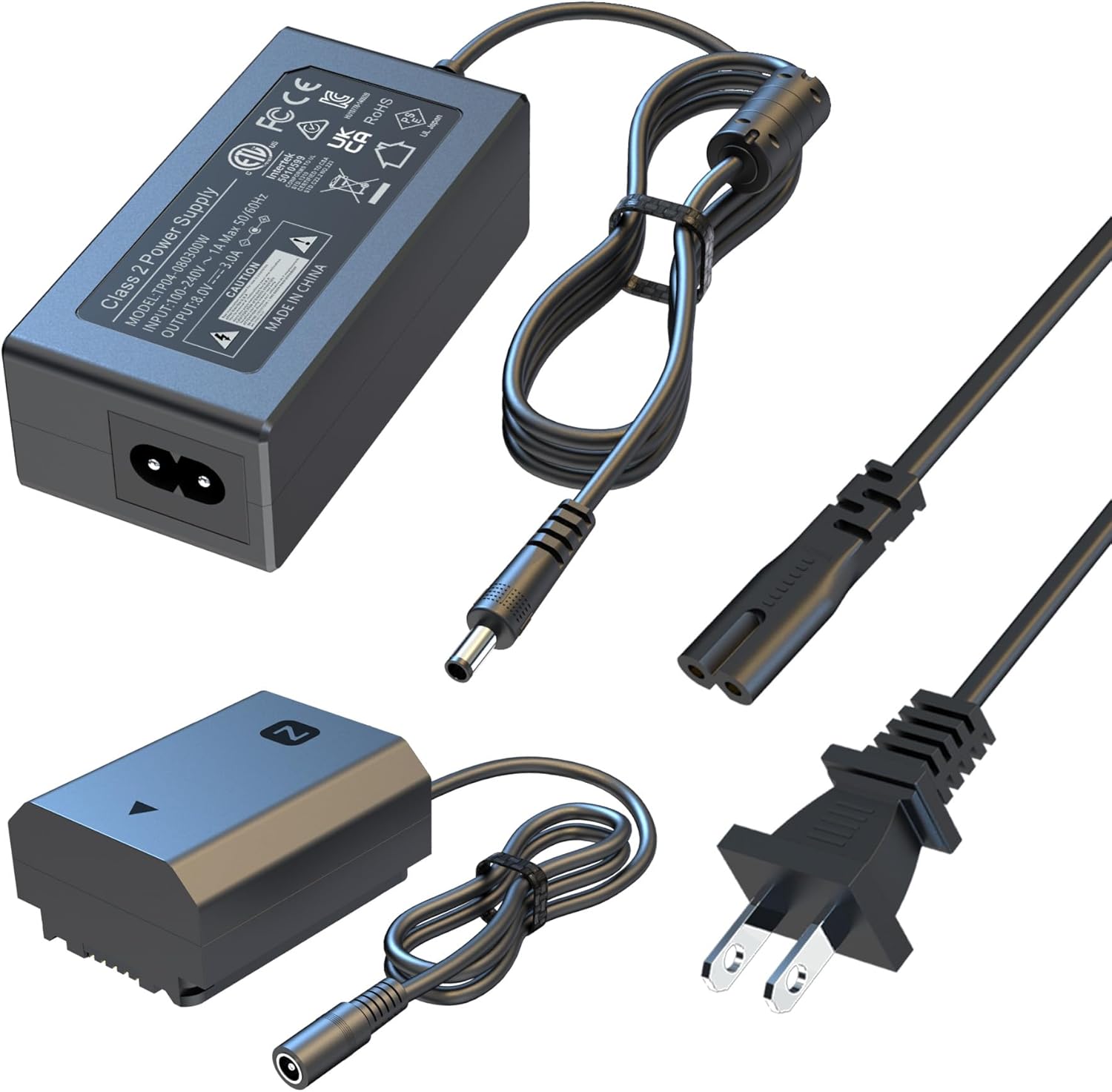 NP-FZ100 AC power adapter /NPFZ100 dummy battery kit, For Sony Alpha A7 III A7 IV A7R III A7R IV A7C 1A FX3 A6600 A7III A7IV A7SIII A7RIII A7RIV A9II A9R A9S A73 A74 A7R3 A7R4 Cameras Accessories