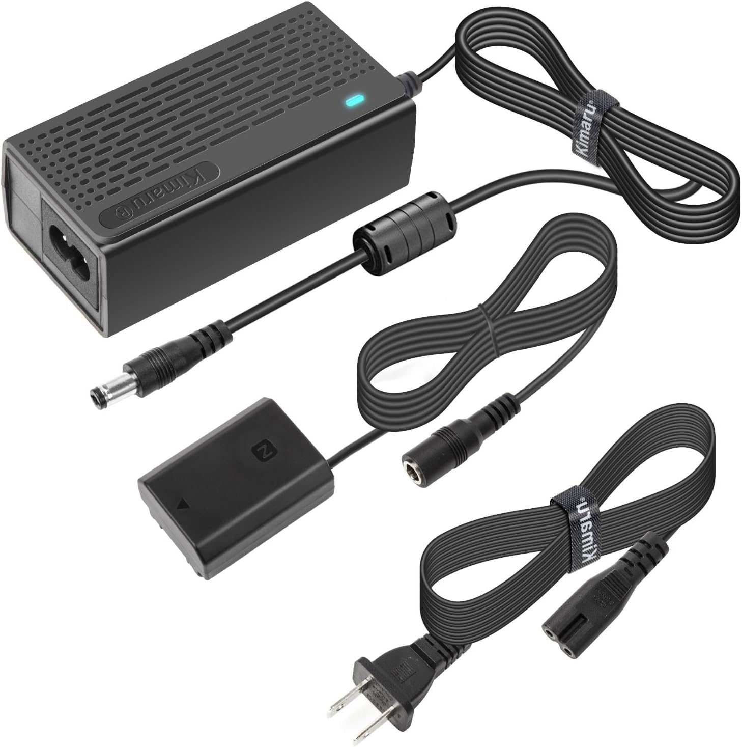 NP-FZ100 Dummy Battery AC Power Supply Adapter Kit for Sony Alpha A6600 A6700 ZV-E1, FX3 FX30 A7CII ZV-E10II, A7C A7CR A1 A7III A7IV A7RIII A7RIV A7RV A7SIII A9 A9II A9R A9S Cameras.