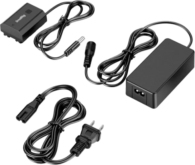 Dummy Battery Power Supply Adapter Kit for Sony NP-FZ100, for Sony FX3, A7S III, A7 IV, A7 III, A7R III, A7R IV, A7R V, A7C II, A7CR, A1, A9, A9 II, A6600, A6700, FX30, ZV-E1, ZV-E10 II