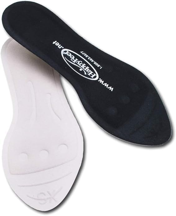 Happy Feet Plantar Fasciitis Flat Feet Orthotic High Arch Support Gel Insert Shoe Insoles for Mens and Womens M2 Women (9 - 10.5) Men (7.5 - 9)