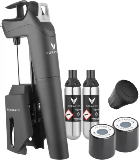 Timeless Three Plus Wine Preservation System- Black