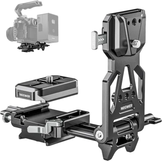 V Mount Battery Plate with NATO Rails, Arca Type Baseplate for RS4 Pro RS3 Pro Gimbal, Modular DSLR Camera Video Rig Compatible with SmallRig V Lock Battery Camera Cage PS015 PRO