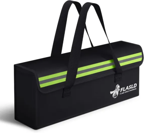 E-Bike Battery Safe Bag Explosionproof - Large Capacity Fireproof Lipo Bag for Ebike Battery Charging and Storage (19.3 x 4.3 x 7in) 19.3 x 4.3 x 7inch