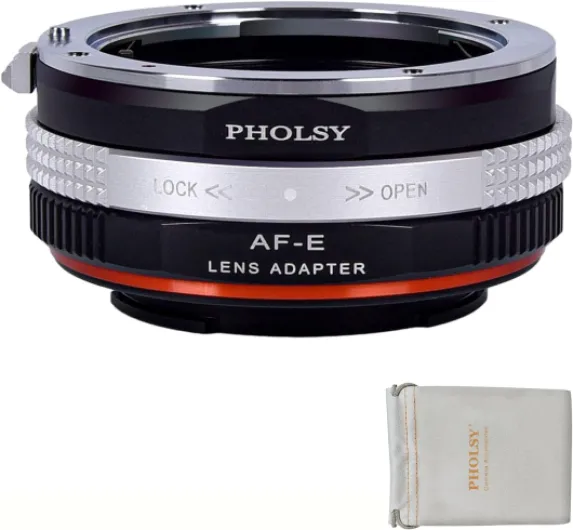 Lens Mount Adapter with Aperture Ring Compatible with Sony A (Minolta AF) Mount Lens to Sony E Mount Camera Body, Compatible with Sony A to E (NEX) Sony A / Minolta AF to Sony E