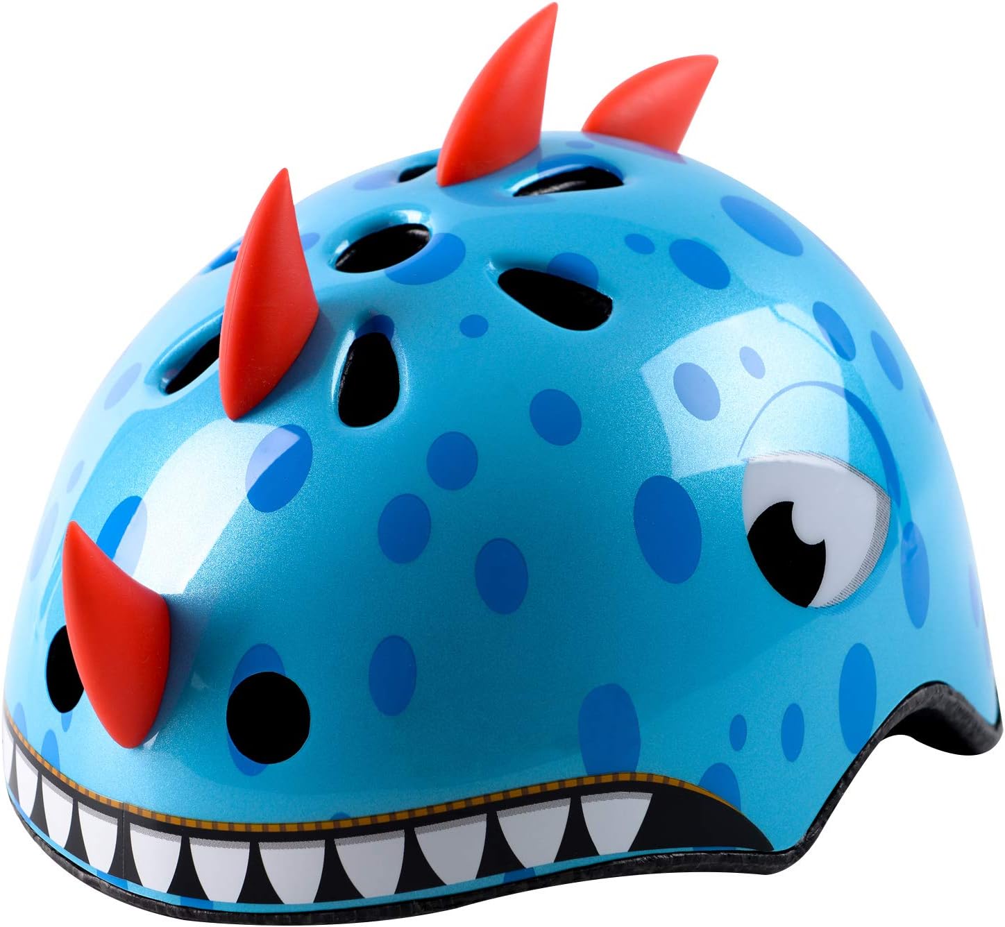 Toddler Kids Bike Helmet, Adjustable and Multi-Sport, 3 Sizes for Ages 1-2-3-5-8-14 Years Child Infant Boys Girls S: 50-54 cm / 19.6"-21.3" Blue dinosaur