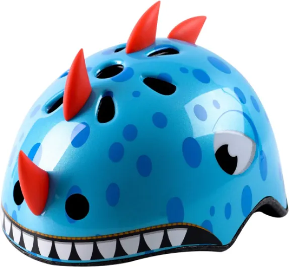 Toddler Kids Bike Helmet, Adjustable and Multi-Sport, 3 Sizes for Ages 1-2-3-5-8-14 Years Child Infant Boys Girls S: 50-54 cm / 19.6"-21.3" Blue dinosaur