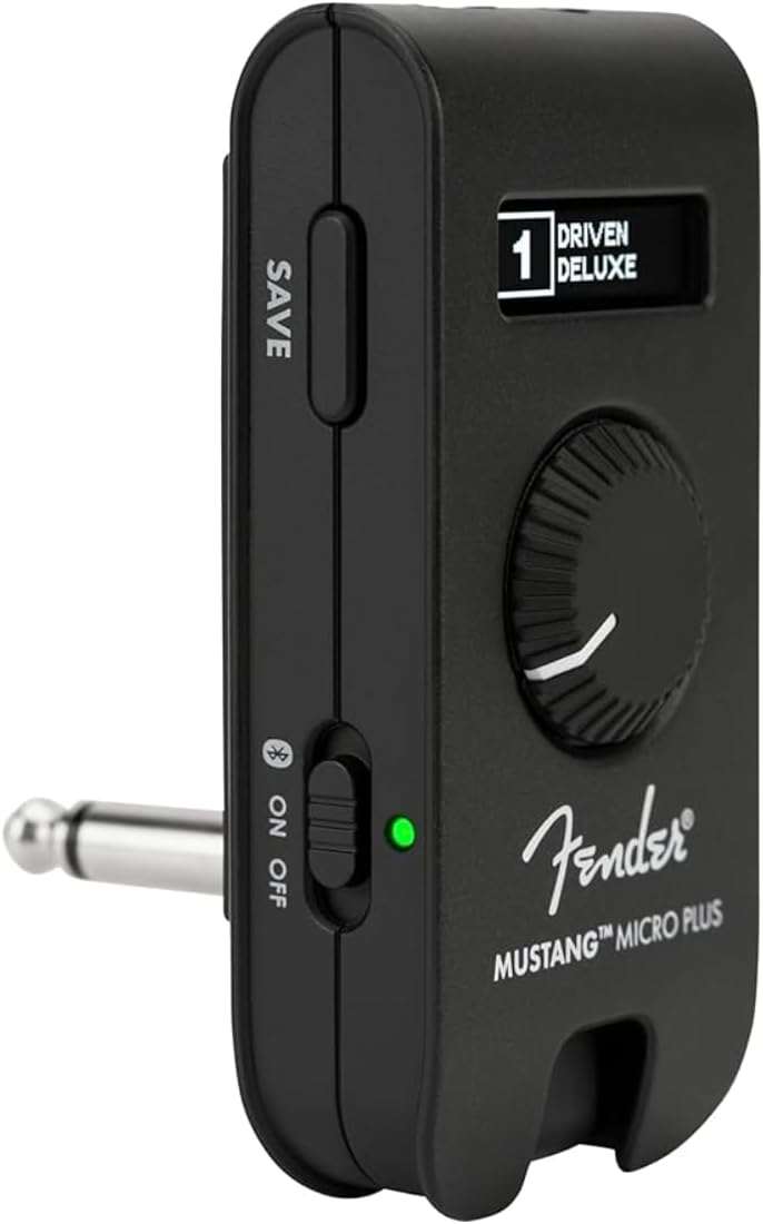 Mustang Micro Plus Headphone Amplifier, Bluetooth Audio Streaming and 50 Amp and Effects Models, with 2-Year Warranty