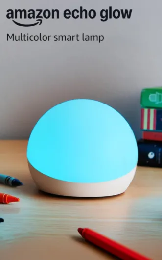 Echo Glow - Multicolor smart lamp, Works with Alexa 1-pack Device only