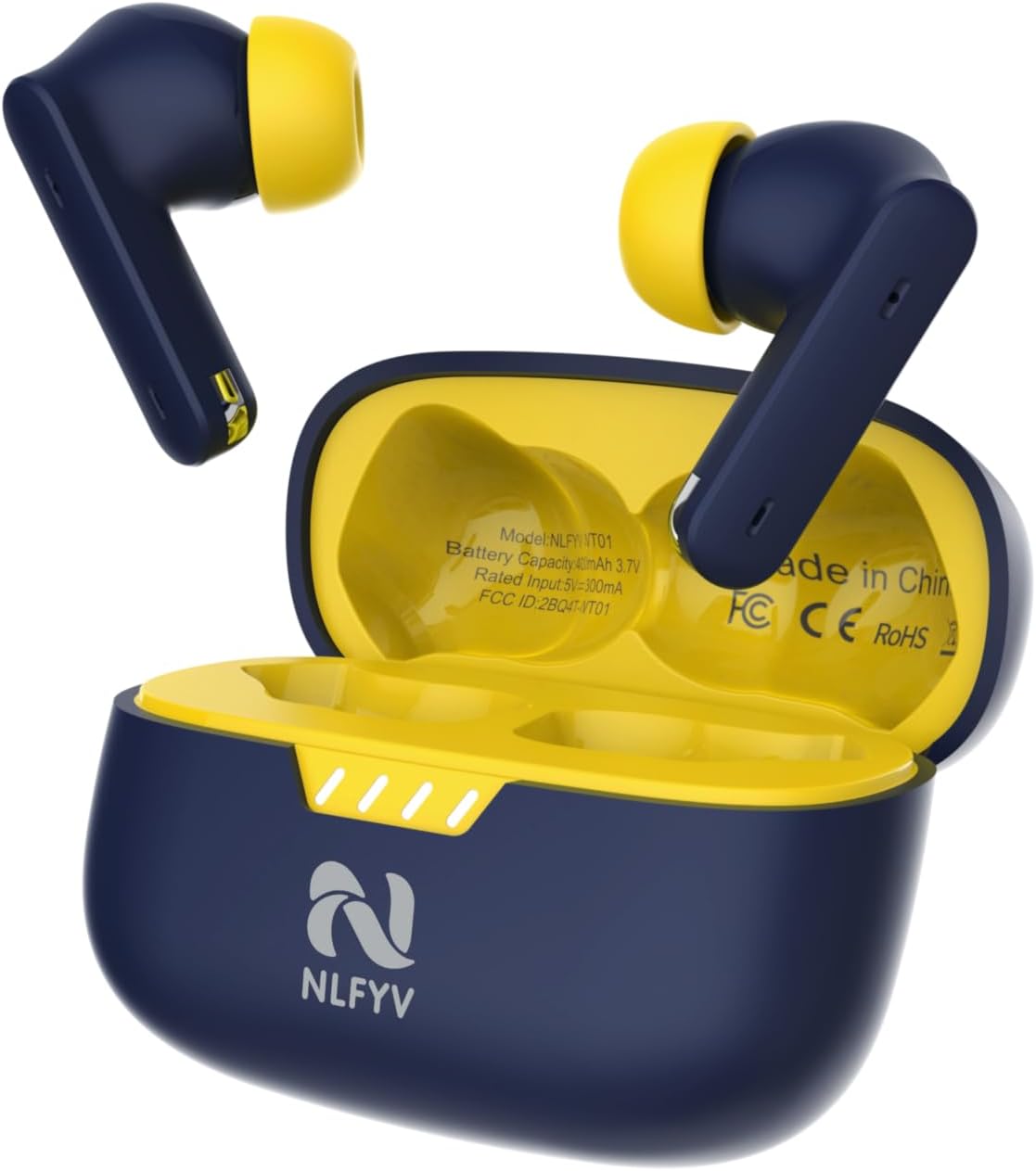 Wireless Bluetooth Headphones with Active Noise Cancelling (ANC), Built-in Mic for Clear Audio, 35 Hours Playtime, Hi-Fi Sound, Comfortable Wear, Suitable for Outdoor Sports - Blue
