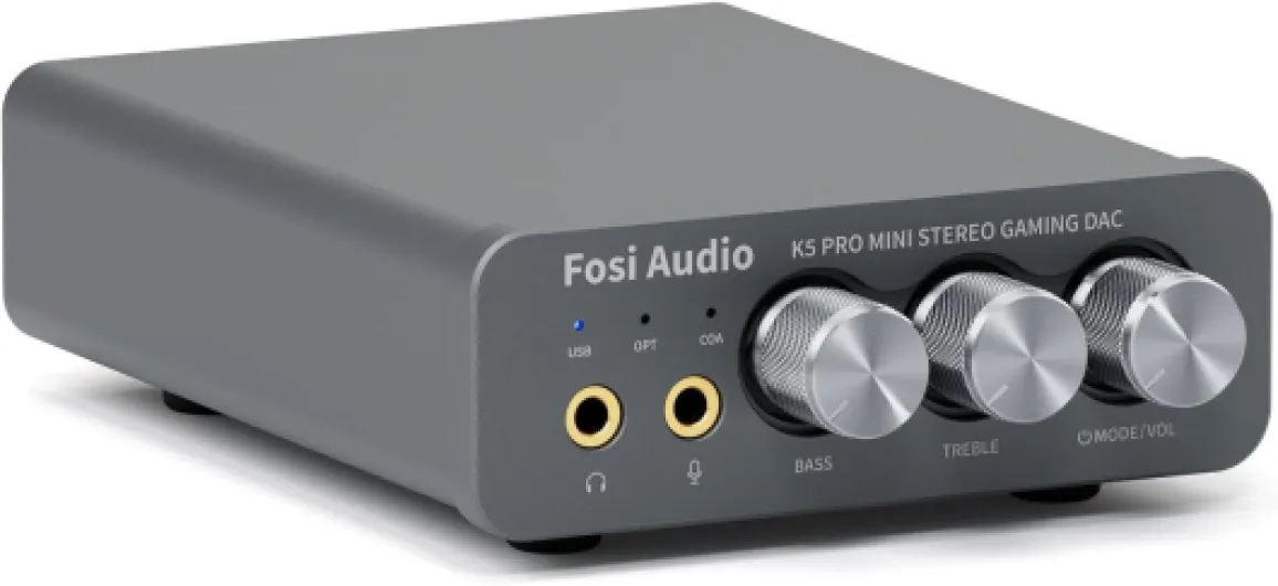 K5 Pro Gaming DAC Headphone Amplifier Mini Hi-Fi Stereo Digital-to-Analog Audio Converter USB Type C/Optical/Coaxial to RCA/3.5MM AUX for PS5/PC/MAC/Computer