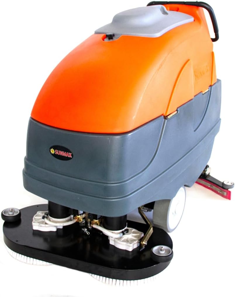 34" Self-Propelled Commercial Floor Scrubber Machine, 33-Gal Tank, 75000 sp.ft./H Efficiency, Ideal for Large-area Cleaning
