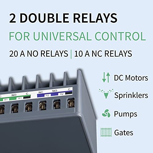 Z-Wave Long Range Relay ZEN17 800LR for Awnings, Garage Doors, Sprinklers, and More - 2 x NO-C-NC Relays (20A, 10A) - Hub Required (Compatible with Z-Box, Home Assistant, and Hubitat)