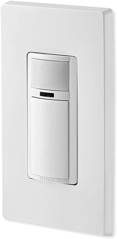 Decora Vacancy Motion Sensor In-Wall Switch, Manual-On, 2A, Single Pole, DVS02-1LW, White
