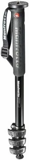 MPMXPROA4, Xpro Photo 4 Section Aluminium Monopod, Fluidtech Base, Quick Power Lock System, Compatible with DSLR, CSC, Mirrorless, Black Single